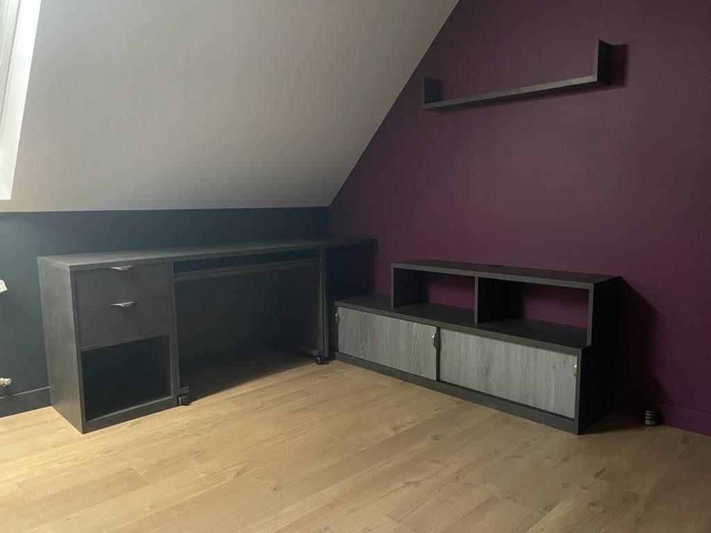 meuble tv sous escalier sur mesure srt le monde du placard 1